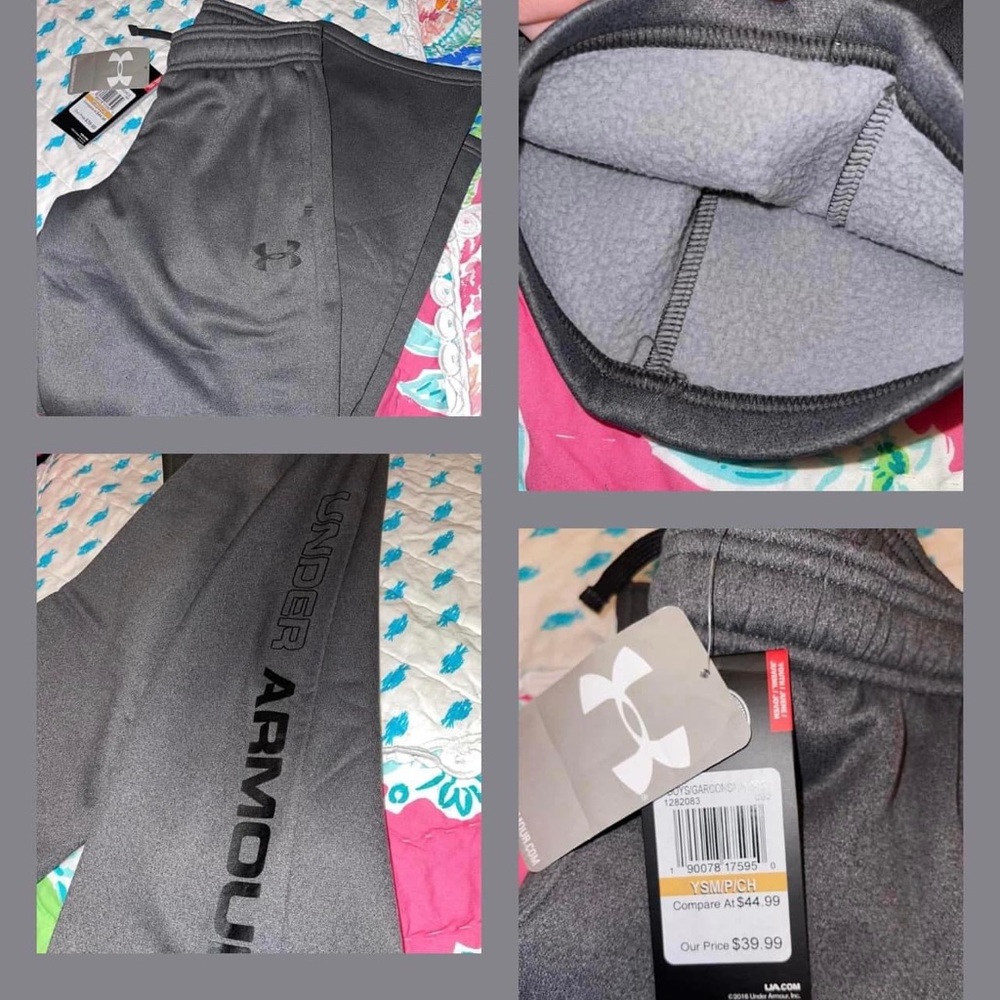 Under Armour fleece lined pants
Boys Small NEW W/tags!